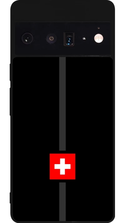 Google Pixel 6 Pro Case Hülle - Silikon schwarz Kanton CH schwarz