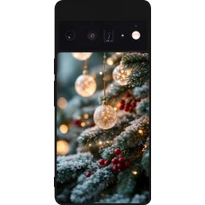 Google Pixel 6 Pro Case Hülle - Silikon schwarz Christmas 25 Xmas Decorated Tree