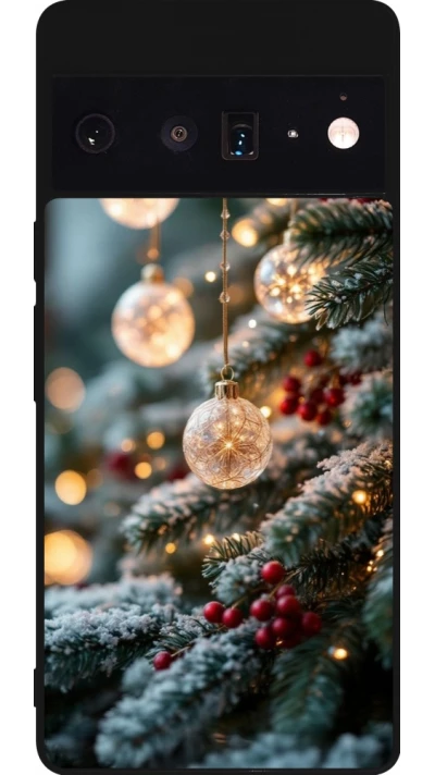 Google Pixel 6 Pro Case Hülle - Silikon schwarz Christmas 25 Xmas Decorated Tree