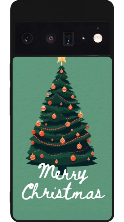 Google Pixel 6 Pro Case Hülle - Silikon schwarz Christmas 25 Xmas Tree