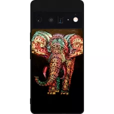 Google Pixel 6 Pro Case Hülle - Silikon schwarz Elephant 02