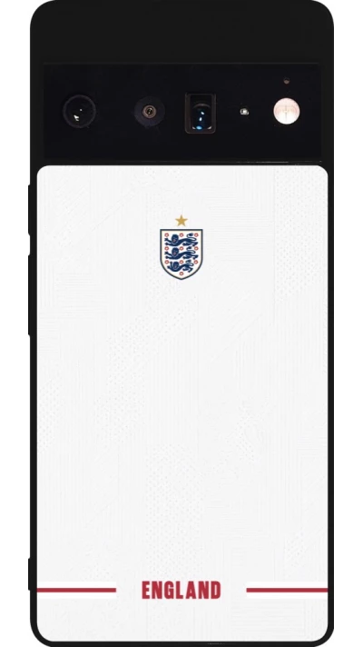 Google Pixel 6 Pro Case Hülle - Silikon schwarz England 2026 personalisierbares Fussballtrikot