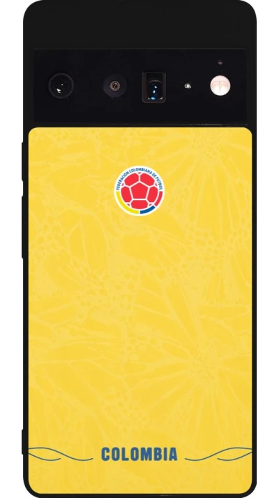 Google Pixel 6 Pro Case Hülle - Silikon schwarz Kolumbien 2026 personalisierbares Fussballtrikot
