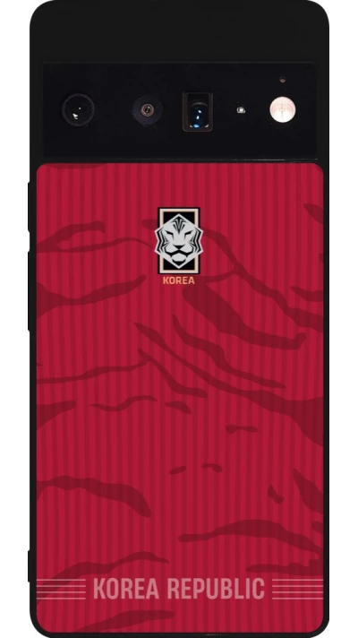 Google Pixel 6 Pro Case Hülle - Silikon schwarz Südkorea 2026 personalisierbares Fussballtrikot