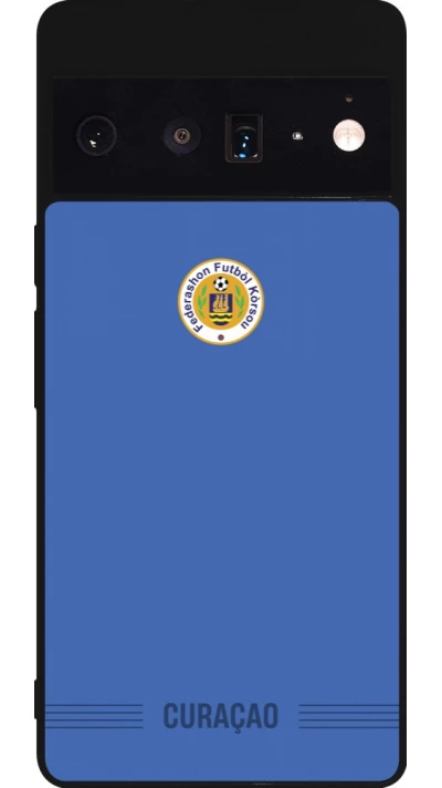 Google Pixel 6 Pro Case Hülle - Silikon schwarz Curaçao 2026 personalisierbares Fussballtrikot