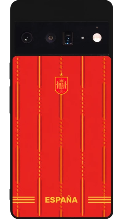 Google Pixel 6 Pro Case Hülle - Silikon schwarz Spanien 2026 personalisierbares Fussballtrikot