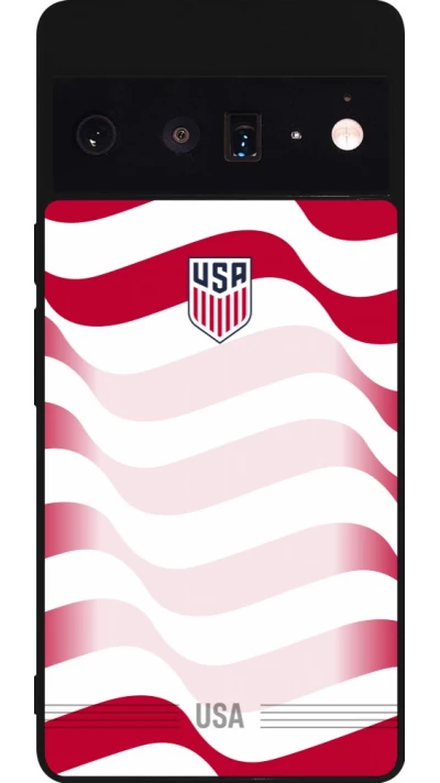 Google Pixel 6 Pro Case Hülle - Silikon schwarz Vereinigten Staaten 2026 personalisierbares Fussballtrikot