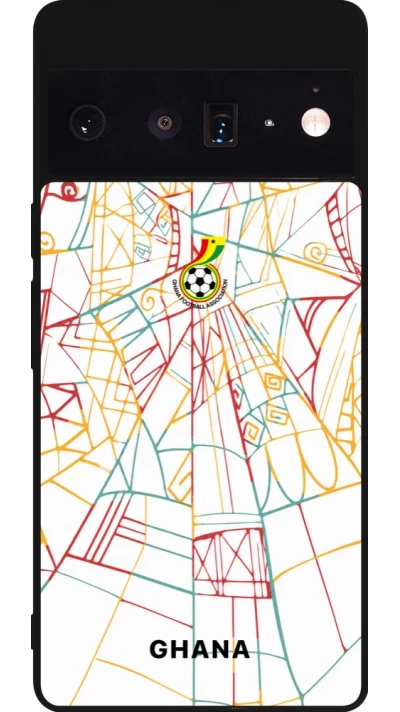 Google Pixel 6 Pro Case Hülle - Silikon schwarz Ghana 2026 personalisierbares Fussballtrikot