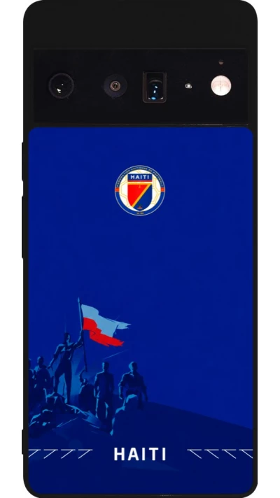 Google Pixel 6 Pro Case Hülle - Silikon schwarz Haiti 2026 personalisierbares Fussballtrikot