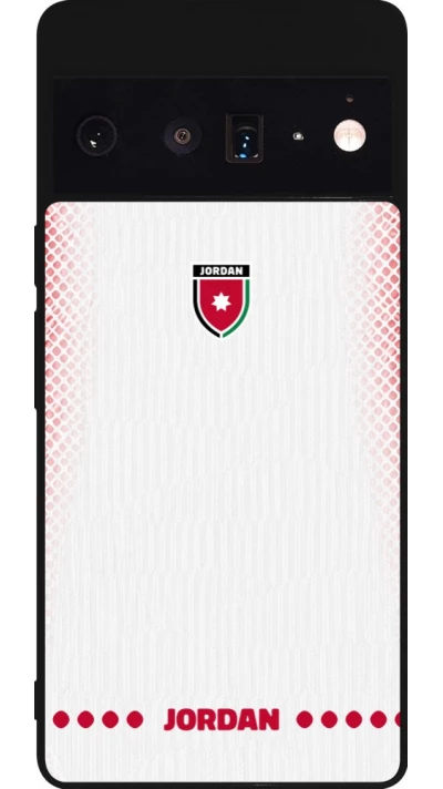 Google Pixel 6 Pro Case Hülle - Silikon schwarz Jordanien 2026 personalisierbares Fussballtrikot