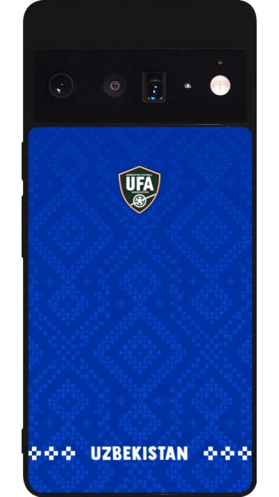 Google Pixel 6 Pro Case Hülle - Silikon schwarz Usbekistan 2026 personalisierbares Fussballtrikot