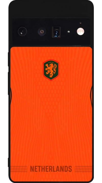 Google Pixel 6 Pro Case Hülle - Silikon schwarz Niederlande 2026 personalisierbares Fussballtrikot