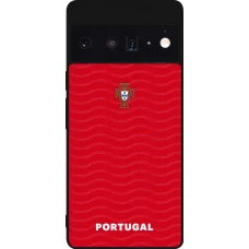 Google Pixel 6 Pro Case Hülle - Silikon schwarz Portugal 2026 personalisierbares Fussballtrikot