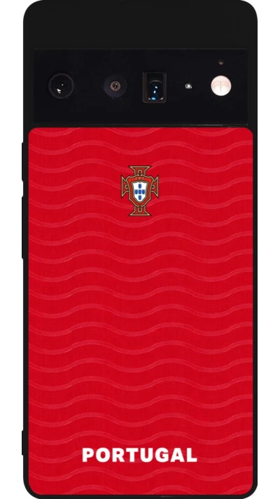 Google Pixel 6 Pro Case Hülle - Silikon schwarz Portugal 2026 personalisierbares Fussballtrikot