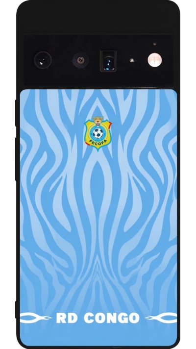 Google Pixel 6 Pro Case Hülle - Silikon schwarz Demokratische Republik Kongo 2026 personalisierbares Fussballtrikot