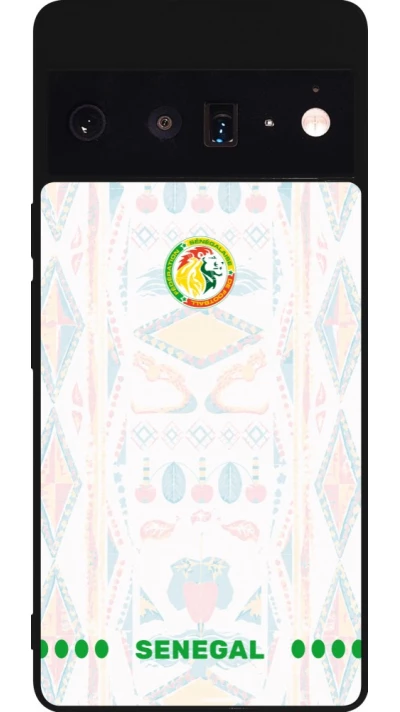 Google Pixel 6 Pro Case Hülle - Silikon schwarz Senegal 2026 personalisierbares Fussballtrikot