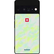 Google Pixel 6 Pro Case Hülle - Silikon schwarz Schweiz Away 2026 personalisierbares Fussballtrikot