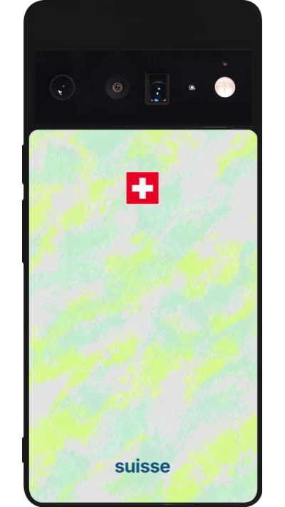 Google Pixel 6 Pro Case Hülle - Silikon schwarz Schweiz Away 2026 personalisierbares Fussballtrikot