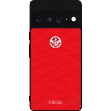 Google Pixel 6 Pro Case Hülle - Silikon schwarz Tunesien 2026 personalisierbares Fussballtrikot