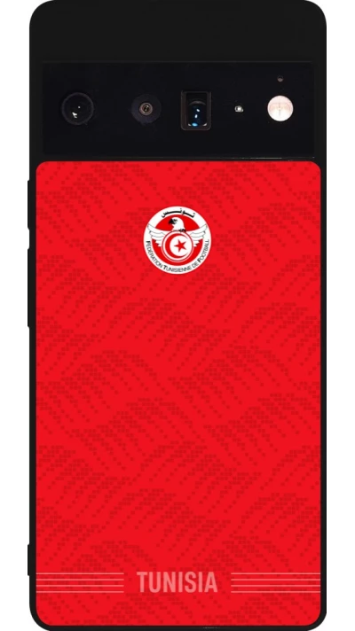 Google Pixel 6 Pro Case Hülle - Silikon schwarz Tunesien 2026 personalisierbares Fussballtrikot