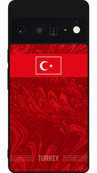 Google Pixel 6 Pro Case Hülle - Silikon schwarz Türkei 2026 personalisierbares Fussballtrikot