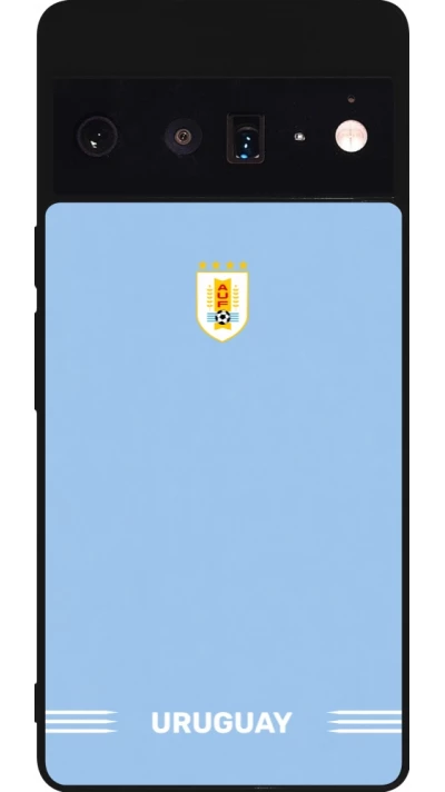 Google Pixel 6 Pro Case Hülle - Silikon schwarz Uruguay 2026 personalisierbares Fussballtrikot