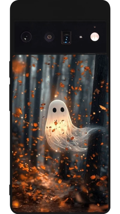 Google Pixel 6 Pro Case Hülle - Silikon schwarz Halloween 2025 Ghost in the forest