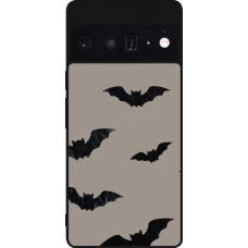 Google Pixel 6 Pro Case Hülle - Silikon schwarz Halloween 2026 Bats