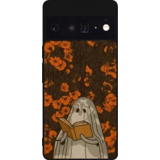 Google Pixel 6 Pro Case Hülle - Silikon schwarz Halloween 2026 Ghost reading