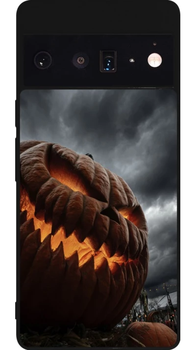 Google Pixel 6 Pro Case Hülle - Silikon schwarz Halloween 2026 The Wicked Pumpkin