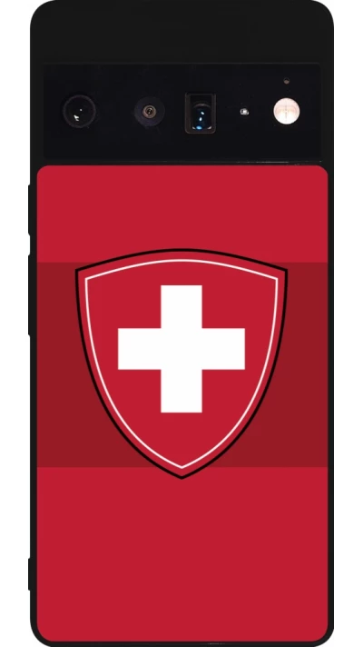 Google Pixel 6 Pro Case Hülle - Silikon schwarz Hockey World Championship Ecusson Suisse