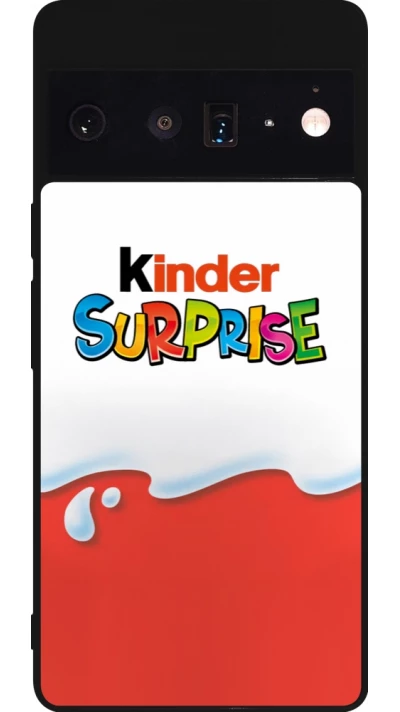 Google Pixel 6 Pro Case Hülle - Silikon schwarz Kinder Surprise