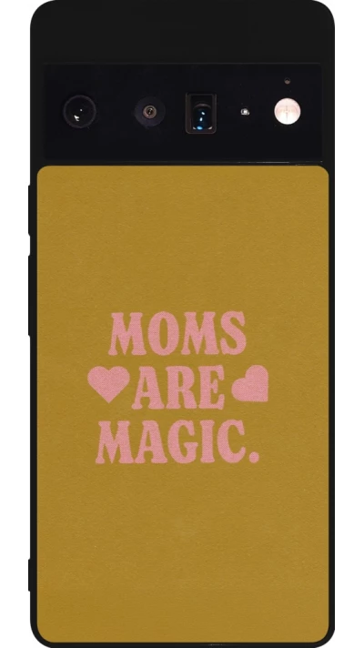 Google Pixel 6 Pro Case Hülle - Silikon schwarz Mom 2026 Are Magic
