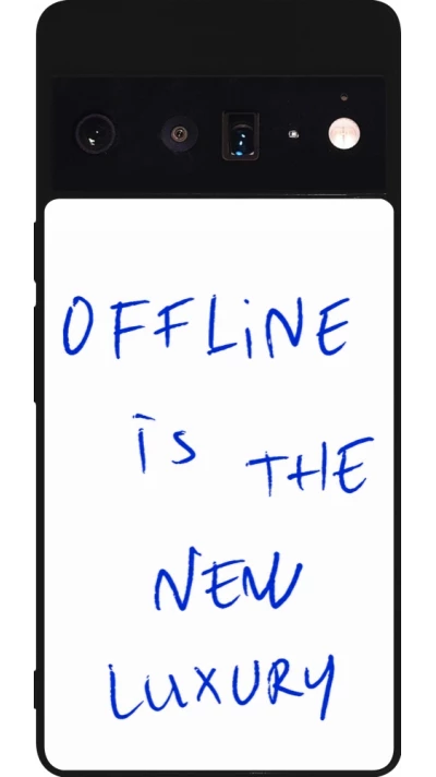 Google Pixel 6 Pro Case Hülle - Silikon schwarz Offline is the new luxury