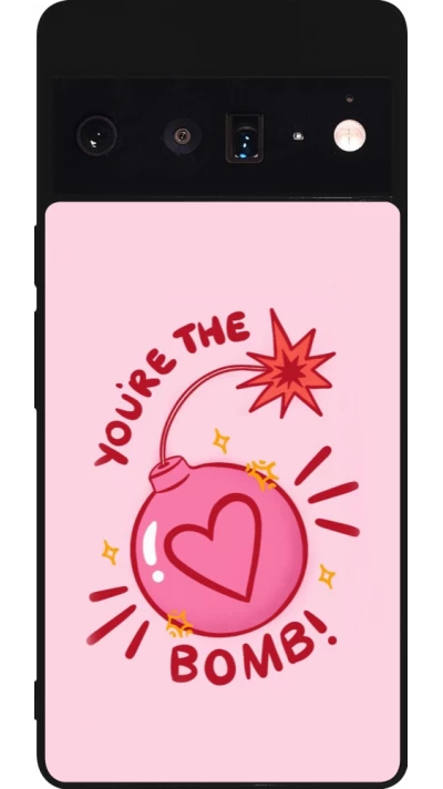 Google Pixel 6 Pro Case Hülle - Silikon schwarz Saint Valentines Day 26 You are the bomb