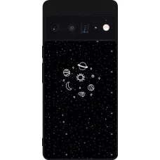 Google Pixel 6 Pro Case Hülle - Silikon schwarz Space Doodle