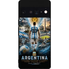 Google Pixel 6 Pro Case Hülle - Silikon schwarz Fussball Argentinien splash 2026