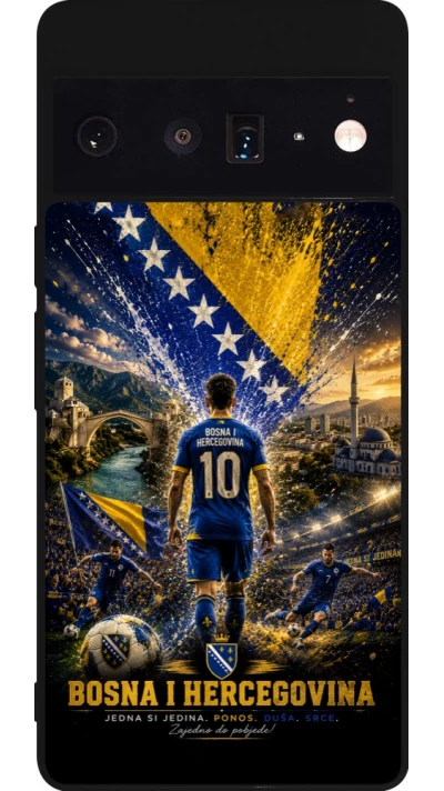Google Pixel 6 Pro Case Hülle - Silikon schwarz Fussball Bosnien und Herzegowina splash 2026