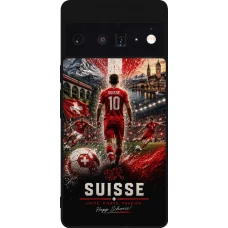 Google Pixel 6 Pro Case Hülle - Silikon schwarz Fussball Suisse splash 2026