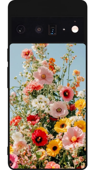 Google Pixel 6 Pro Case Hülle - Silikon schwarz Spring flowers Spring 2026