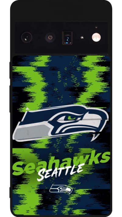Google Pixel 6 Pro Case Hülle - Silikon schwarz Super Bowl 26 Seattle 2