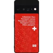 Google Pixel 6 Pro Case Hülle - Silikon schwarz Swiss Passport