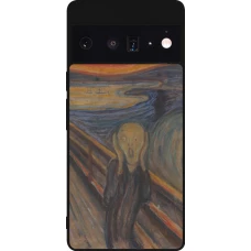 Google Pixel 6 Pro Case Hülle - Silikon schwarz Kunstbild - Der Schrei - Edvard Munch