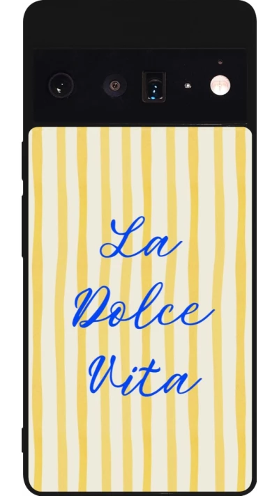 Google Pixel 6 Pro Case Hülle - Silikon schwarz The good life 2026