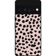 Coque Google Pixel 6 Pro - Silicone rigide noir Wild Leopard Pink