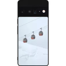 Google Pixel 6 Pro Case Hülle - Silikon schwarz Winter 22 ski lift