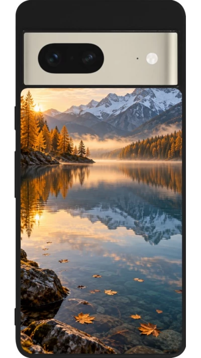 Google Pixel 7 Case Hülle - Silikon schwarz Autumn 26 Autumn lake