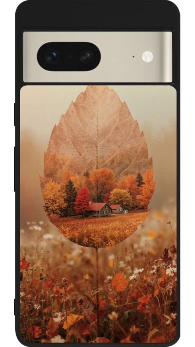 Google Pixel 7 Case Hülle - Silikon schwarz Autumn 26 Autumn leaf