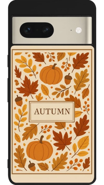 Google Pixel 7 Case Hülle - Silikon schwarz Autumn 26 Hello autumn