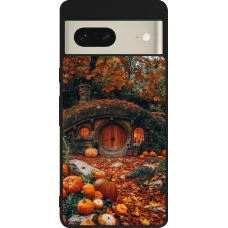 Google Pixel 7 Case Hülle - Silikon schwarz Autumn 26 Hobbit house